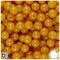 BeadTin Golden Roe Opaque 10mm Round Plastic Craft Beads (150pcs)